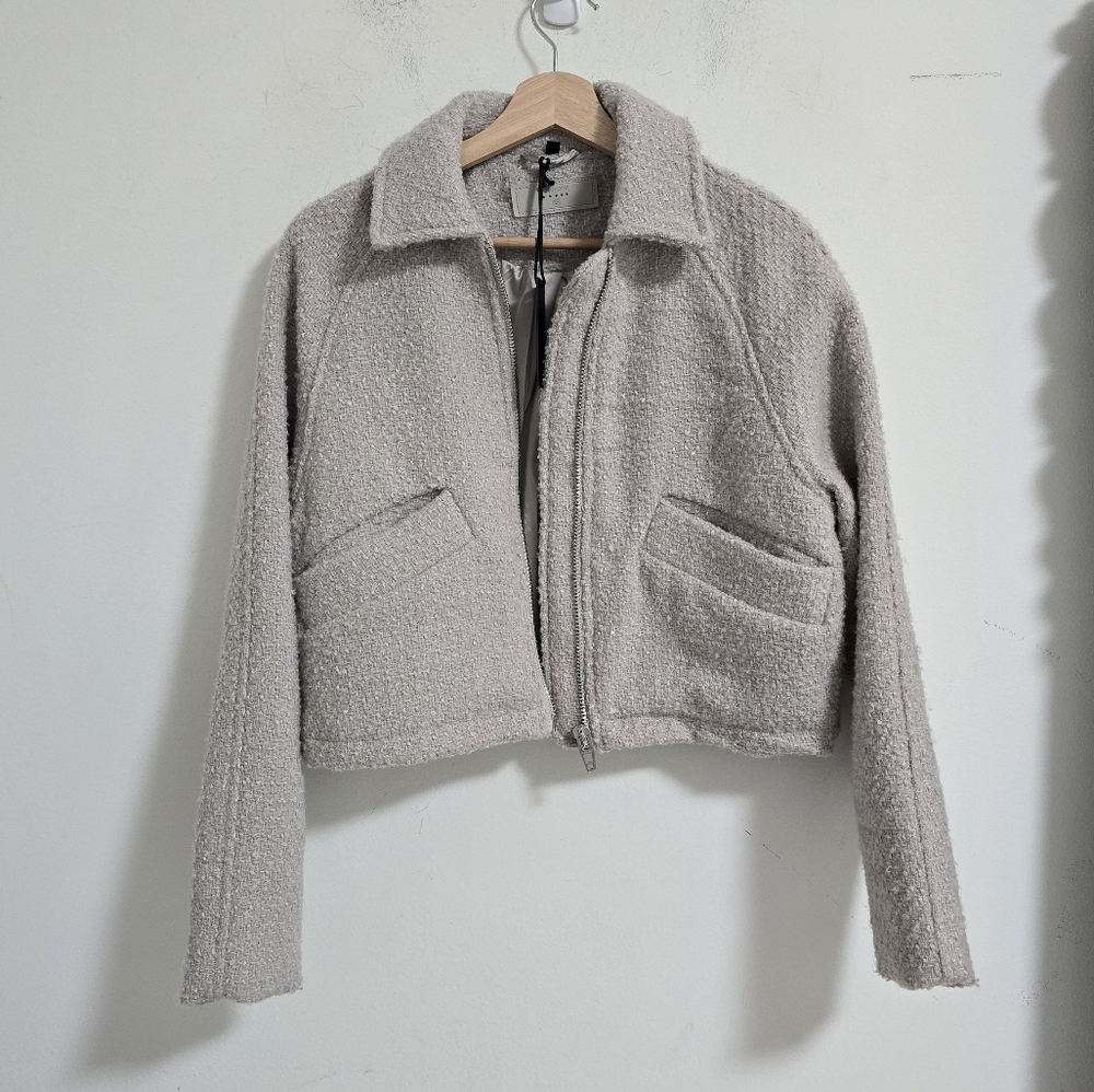 Blank NYC taupe tweed cropped jacket - Picture 2 of 6